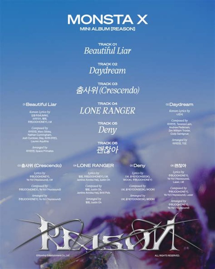 
MONSTA X Has Revealed The Tracklist For Their Next Mini-Album ‘REASON’ 